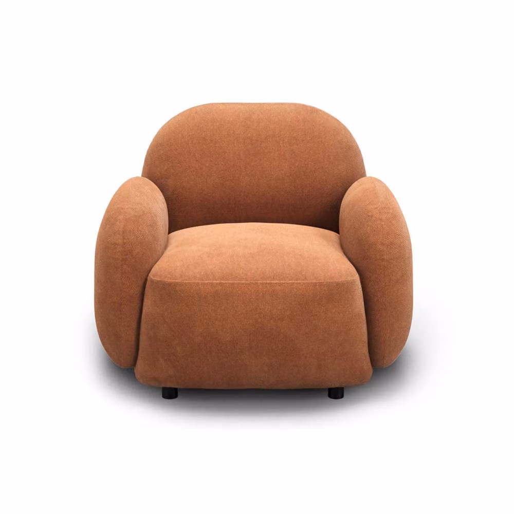 Wyld Haus Bantry Orange Fabric Tub Armchair – 2