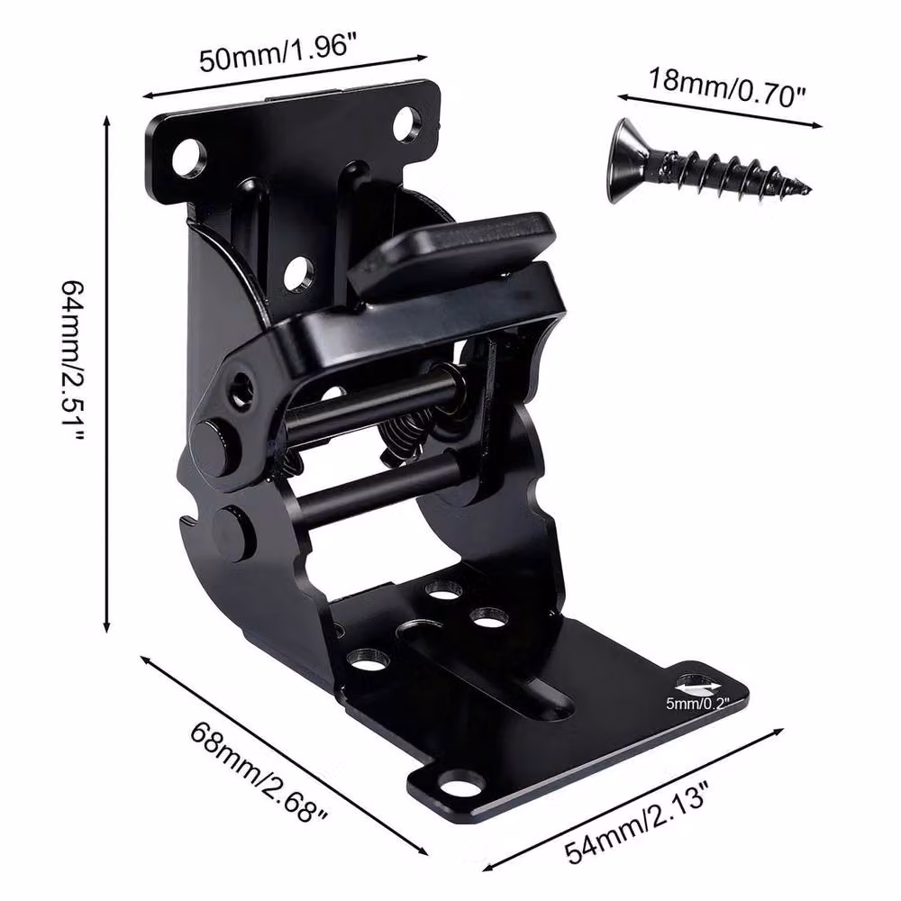 EONLION 8-Piece Set of Black Steel Folding Table and Chair Leg Hinges – 2