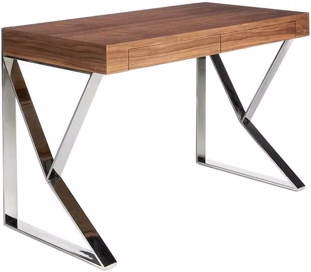 Angel Cerda Walnut Veneer Writing Desk in Brown, W/D/H: 120 x 61 x 76 cm – 1