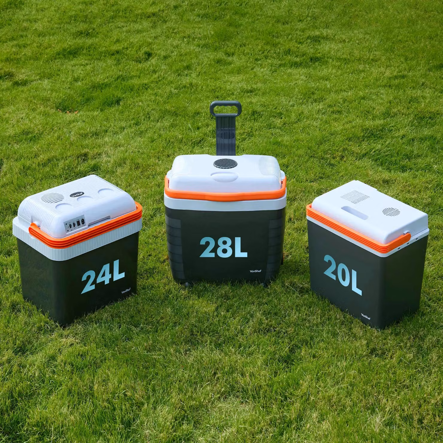 VonShef 24L Electric Insulated Cooler Box with Hot and Cold Function in Grey – 4