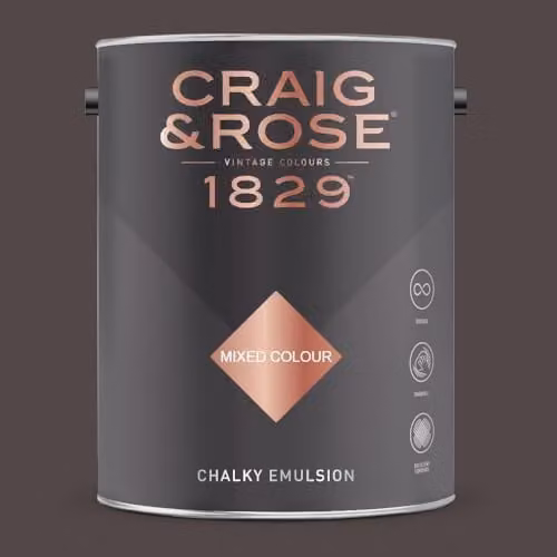 Craig & Rose 1829 Chalky Emulsion Paint in Clove Brown, 5 l