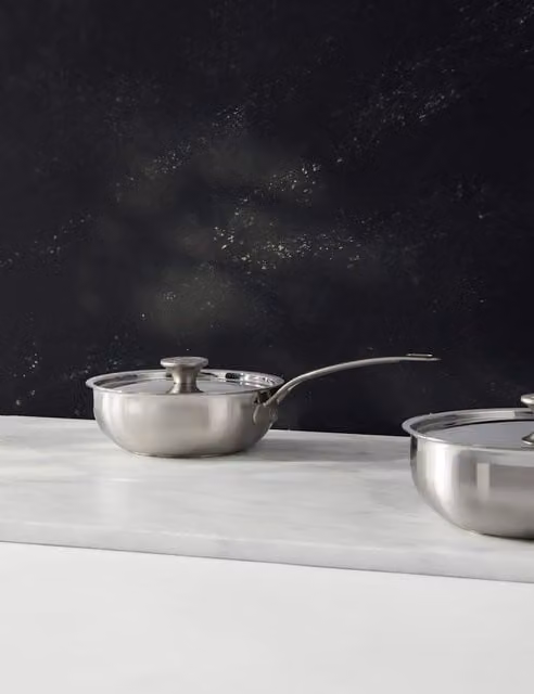 M&S x Tom Kerridge Stainless Steel 20cm Chef Saute Pan, Silver