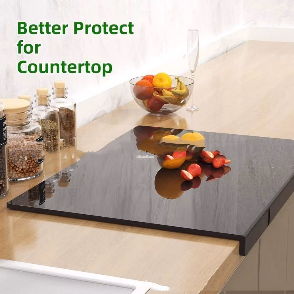 Kelvenix Large Black Non-Slip Acrylic Rectangular Cutting Board – 4