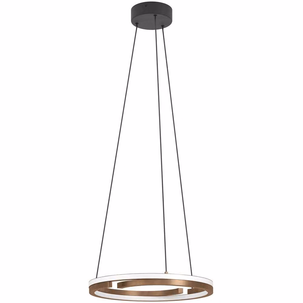 Loops Modern LED Ring Pendant Ceiling Light in Bronze and Black – 2