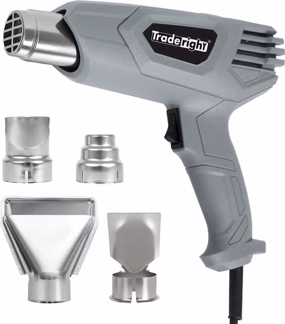 Traderight 2000W Heat Gun Hot Air Blower with Dual Temperature Settings in Grey and Black