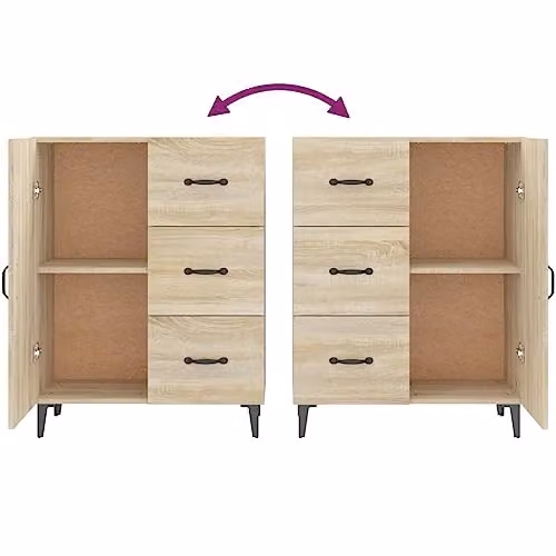 vidaXL Sonoma Oak Sideboard in Brown, W/D/H: 69.5 x 34 x 90 cm – 3