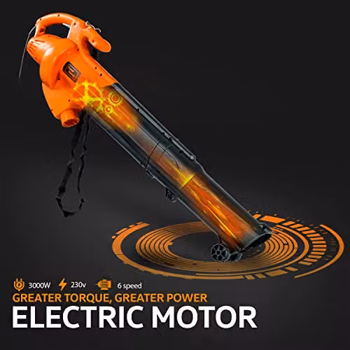 SuperHandy 2400W Electric Leaf Blower, Vacuum and Mulcher in Black and Orange – 2