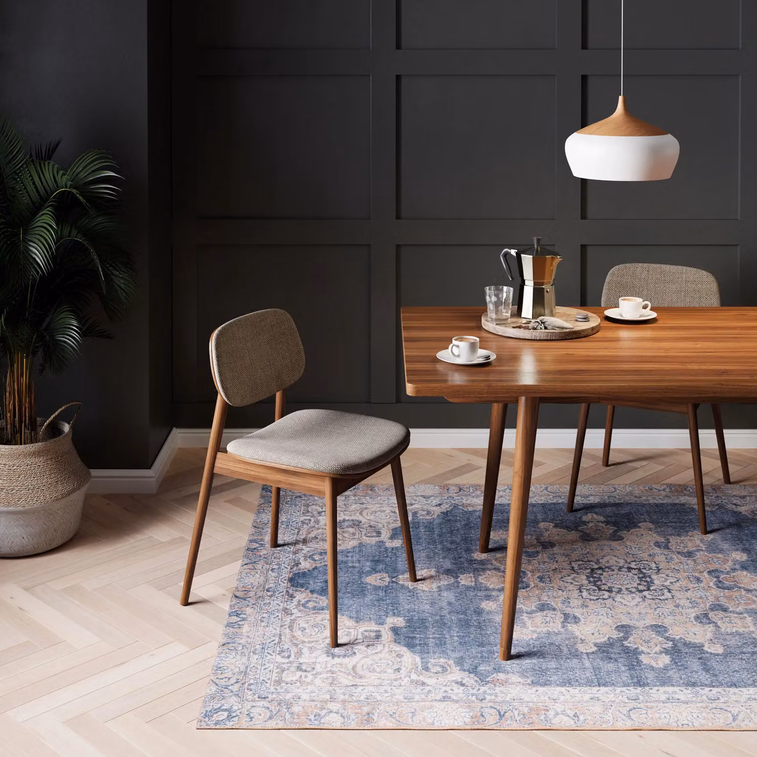 Kukoon Large Oriental Vintage Area Rug in Dark Blue, Washable and Non-Slip, W: 200 cm, D: 290 cm – 2
