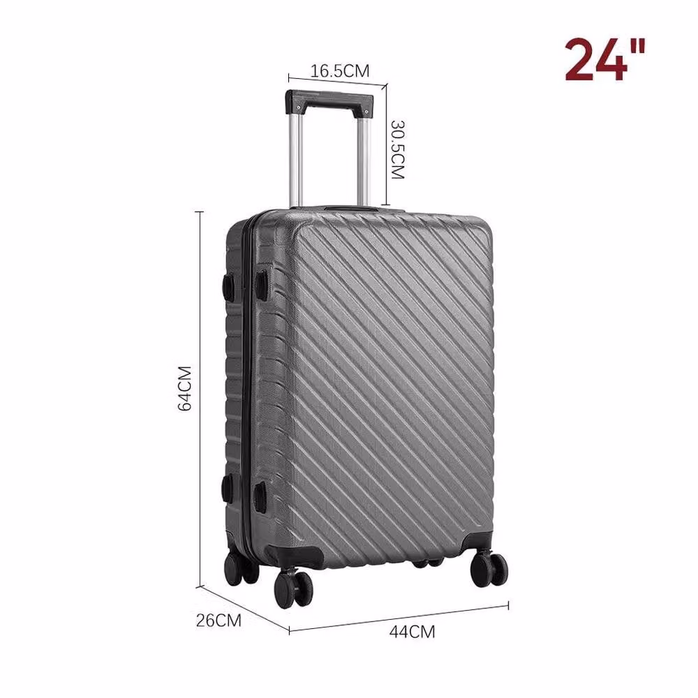 SPETLEK Grey Hard Shell Cabin Luggage 24 inch – 2