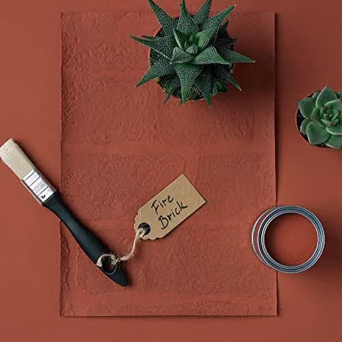 Rust-Oleum Red Matt Chalky Wall Paint, Fire Brick, 2.5 l – 2