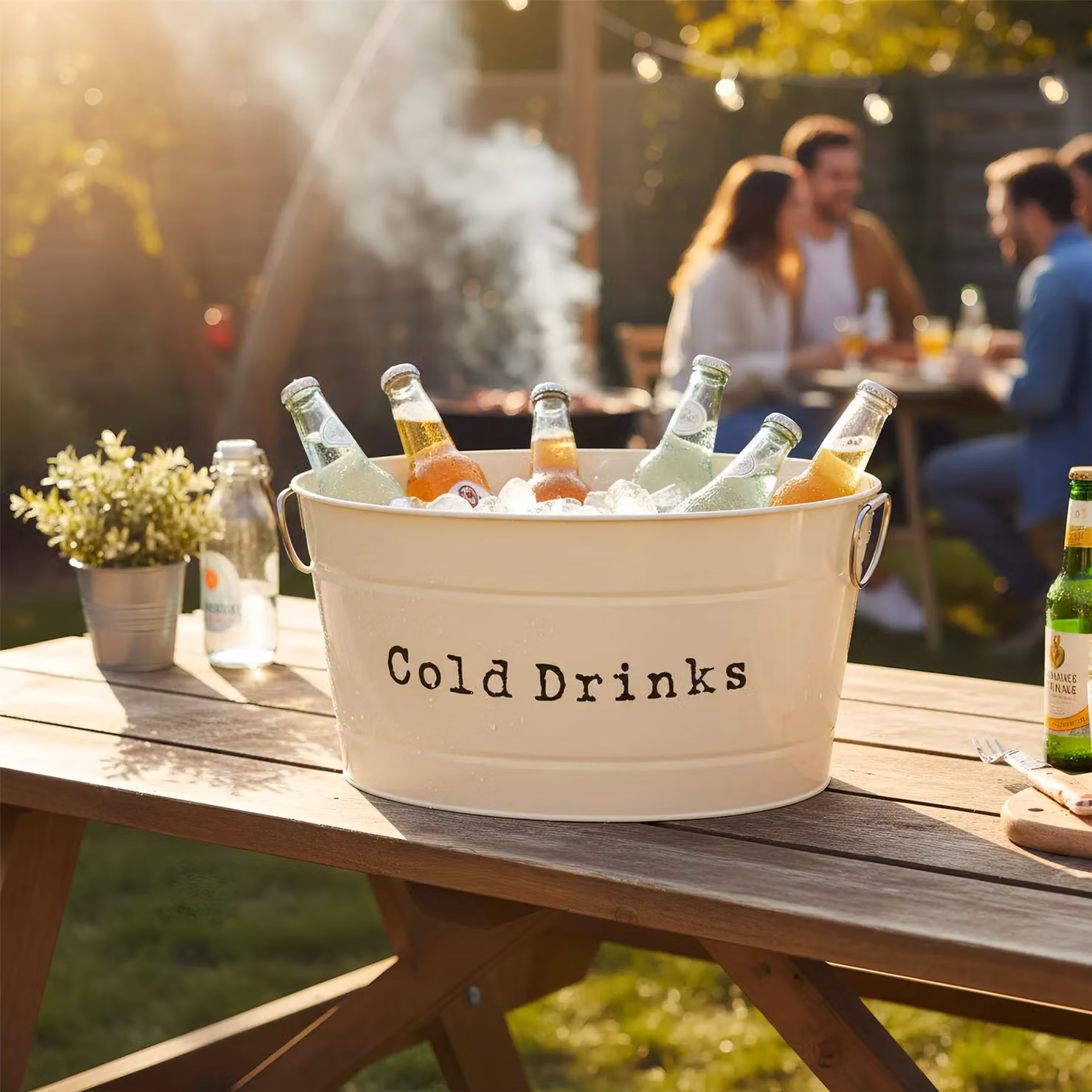 Harbour Housewares Silver Metal Drinks Cooler Bucket – 4