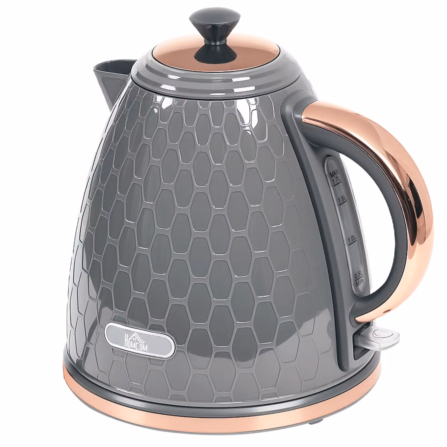 HOMCOM Electric Kettle with Auto Shut-off, 1.7 l, Grey – 2