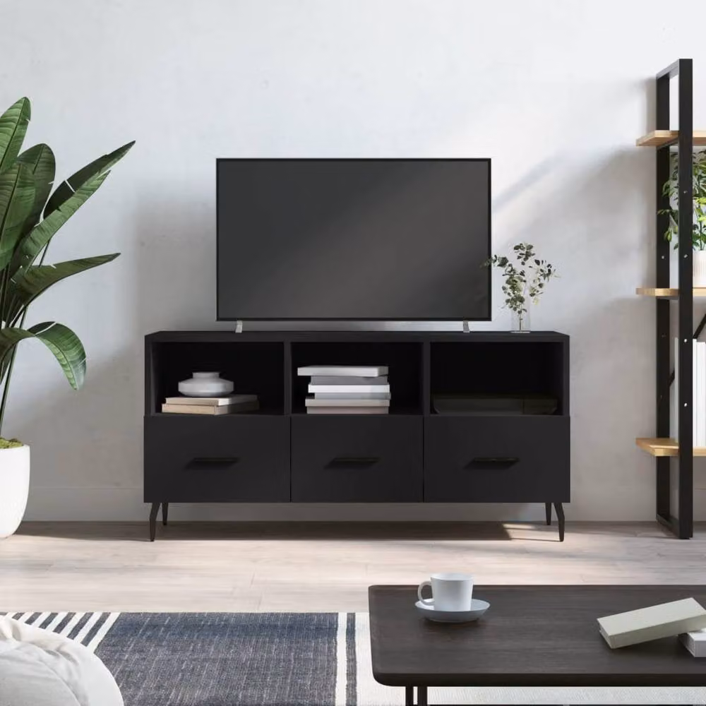 Berkfield Home Industrial TV Cabinet in Black, W/D/H: 102 x 36 x 50 cm – 2