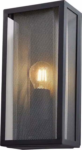 Litecraft Merlin Modern Outdoor Lantern Wall Light in Anthracite Grey
