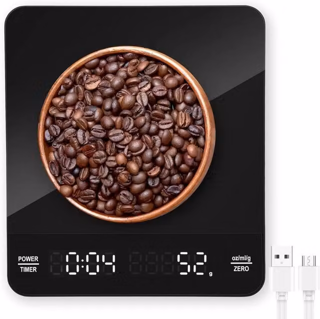 FORGEVIO Kitchen Digital LED Electronic Scale in Black
