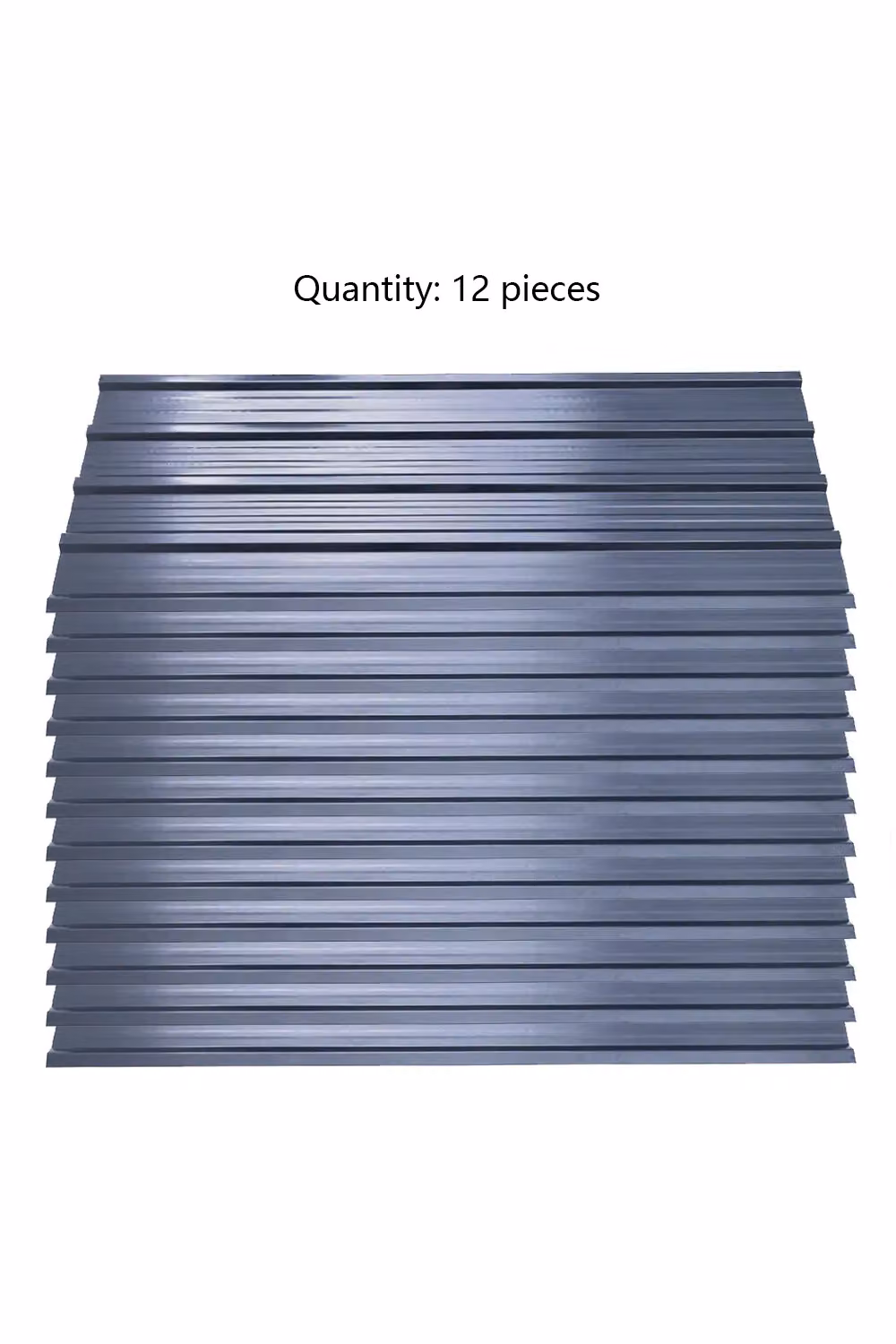Living and Home 12pcs Steel Corrugated Box Profile Sheets in Charcoal, W/D/H: 115 x 45 cm – 3