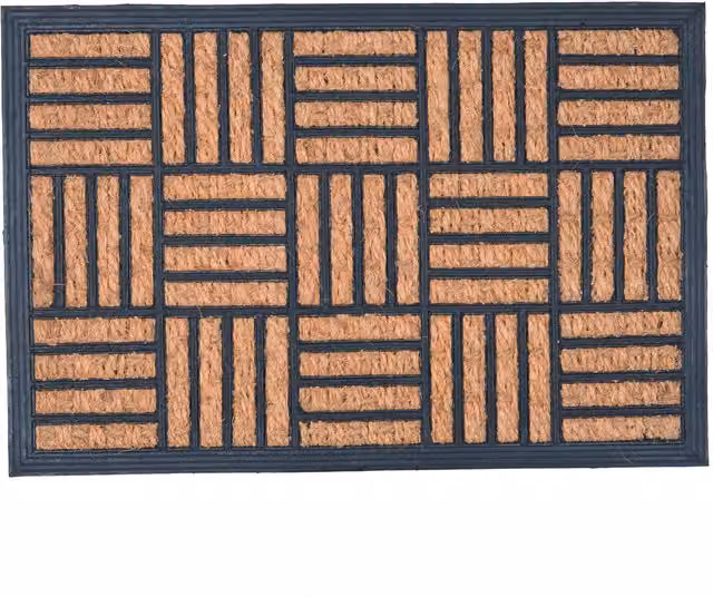 Nicola Spring Heavy Duty Mosaic Door Mat, Black, W/D: 60 x 40 cm – 5