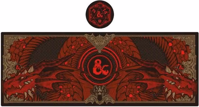 Dungeons & Dragons XL Desk Pad and Coaster Set in Multicolour