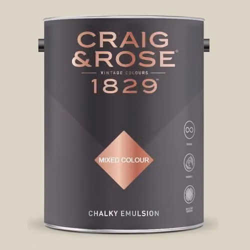 Craig & Rose 1829 Paint Stop Chalky Emulsion Matt Tintable Stone 5 l