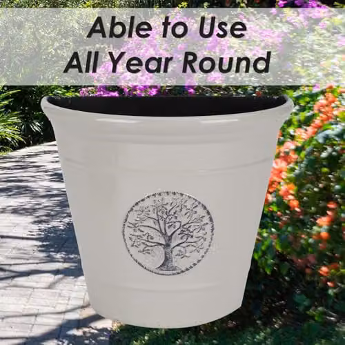 VFM e-Store Grey Plastic Wall Planter Tub, W: 22.8 cm, D: 12.8 cm, H: 19.5 cm – 3