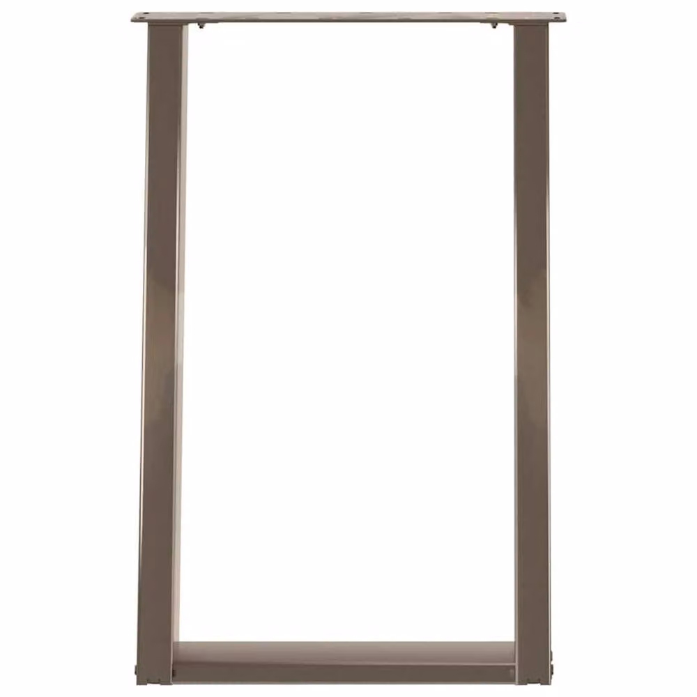 Berkfield Home vidXL U-Shaped Dining Table Legs, 2 Pieces, Brown Powder-Coated Steel, H: 72.5 x 90 cm – 4