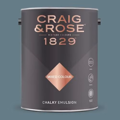 Craig & Rose 1829 Paint Stop Chalky Emulsion in Saxe Blue, 5 l