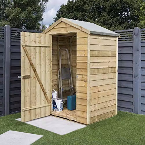 Rowlinson Brown Wood Overlap Single Door Gable Shed W/D/H: 120 x 187.5 x 130 cm – 2