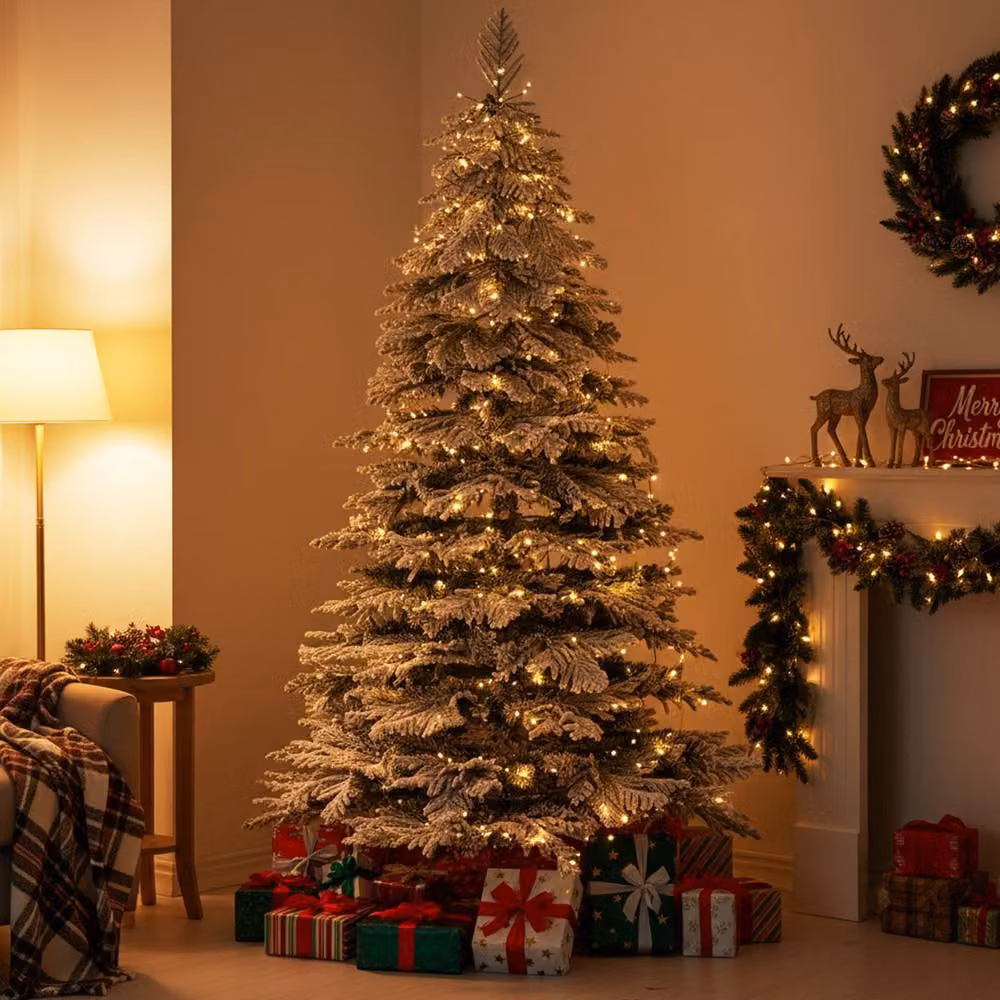 Costway 180 cm Green Artificial Christmas Tree with Lush Branch Tips – 6