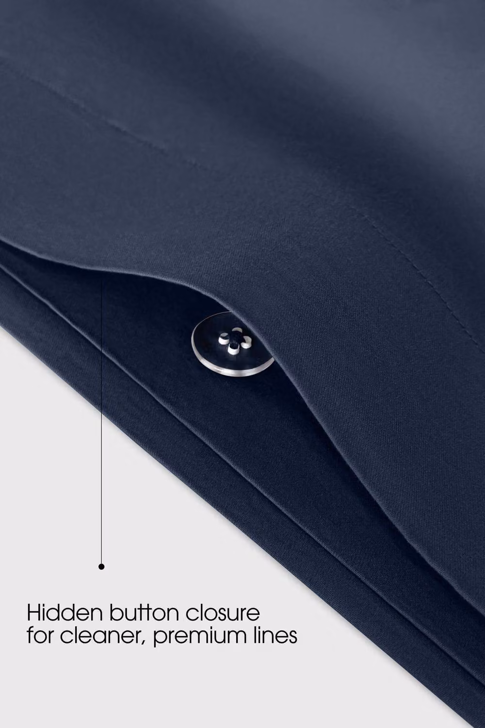 Bedable 100% Cotton Sateen Duvet Cover Set with Pillowcase, Blue, W/D/H: 180 x 200 cm – 5