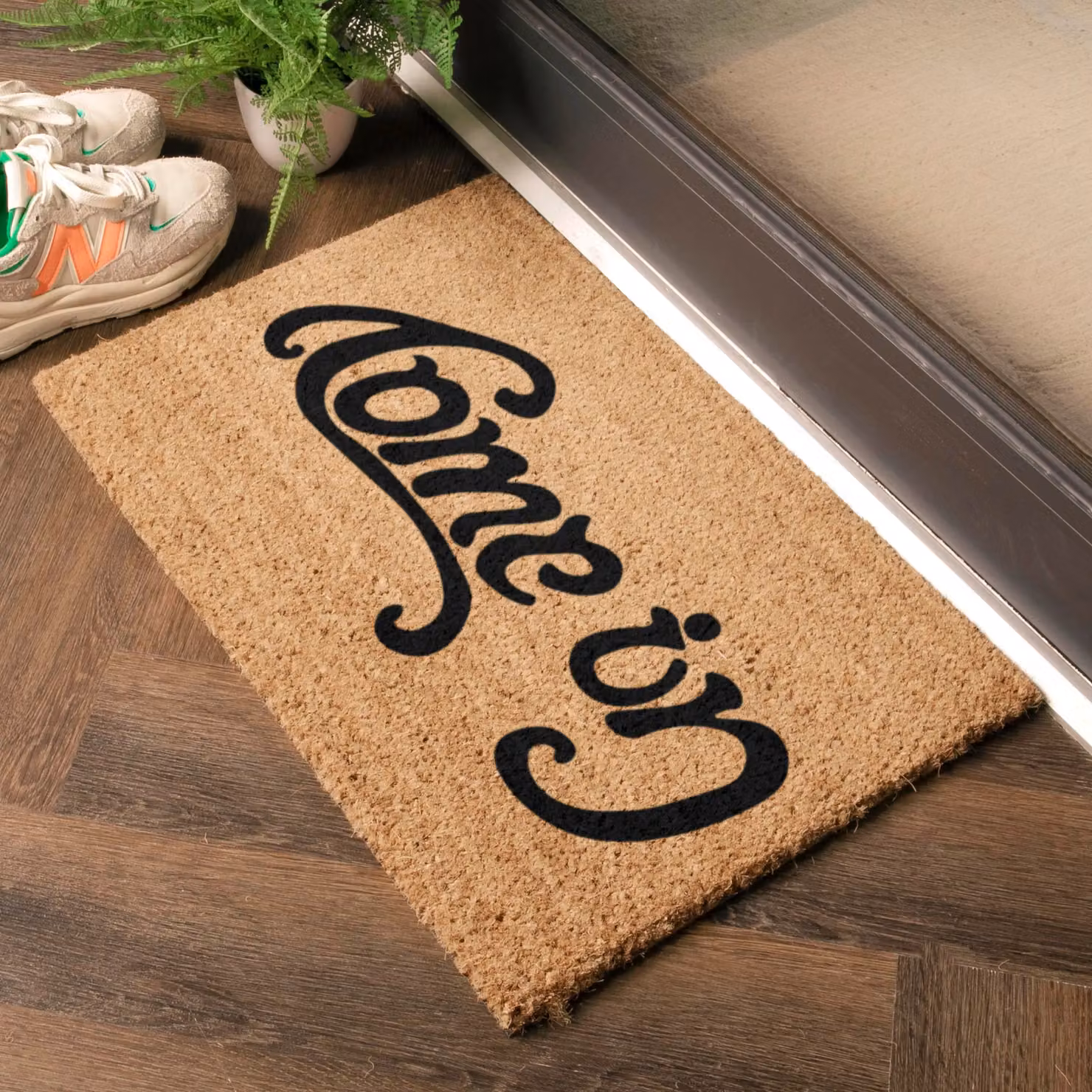 Artsy Mats Come in, Go Away Mirrored Doormat in Black, W/D: 60 x 40 cm – 2