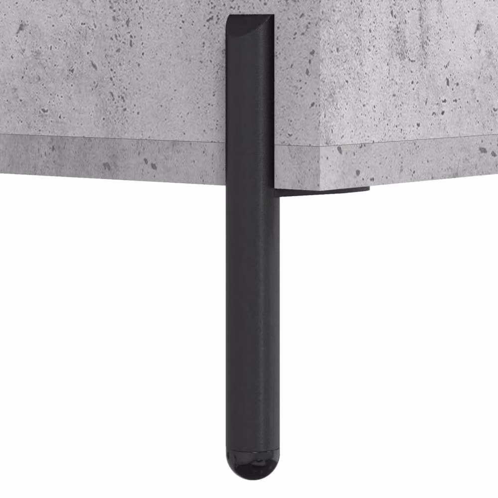 Berkfield Home Modern Bedside Cabinet in Concrete Grey, W/D/H: 40 x 35 x 47.5 cm – 3