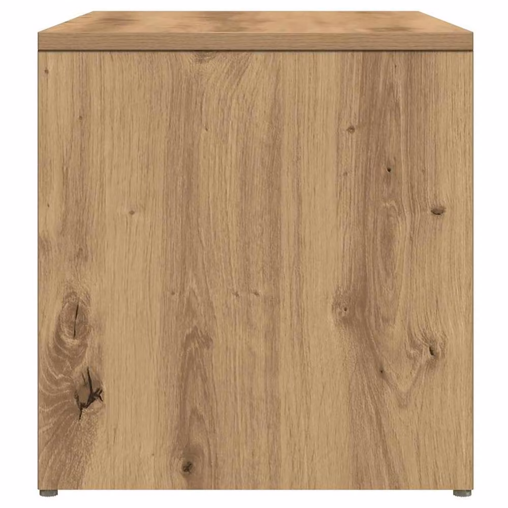 Berkfield Home Artisan Oak Side Table in Brown, W: 59 cm, D: 36 cm, H: 38 cm – 5