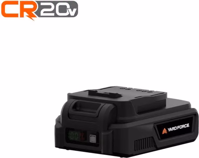 Yard Force 20V 5.0Ah Rechargeable Battery for CR20 Range - Black