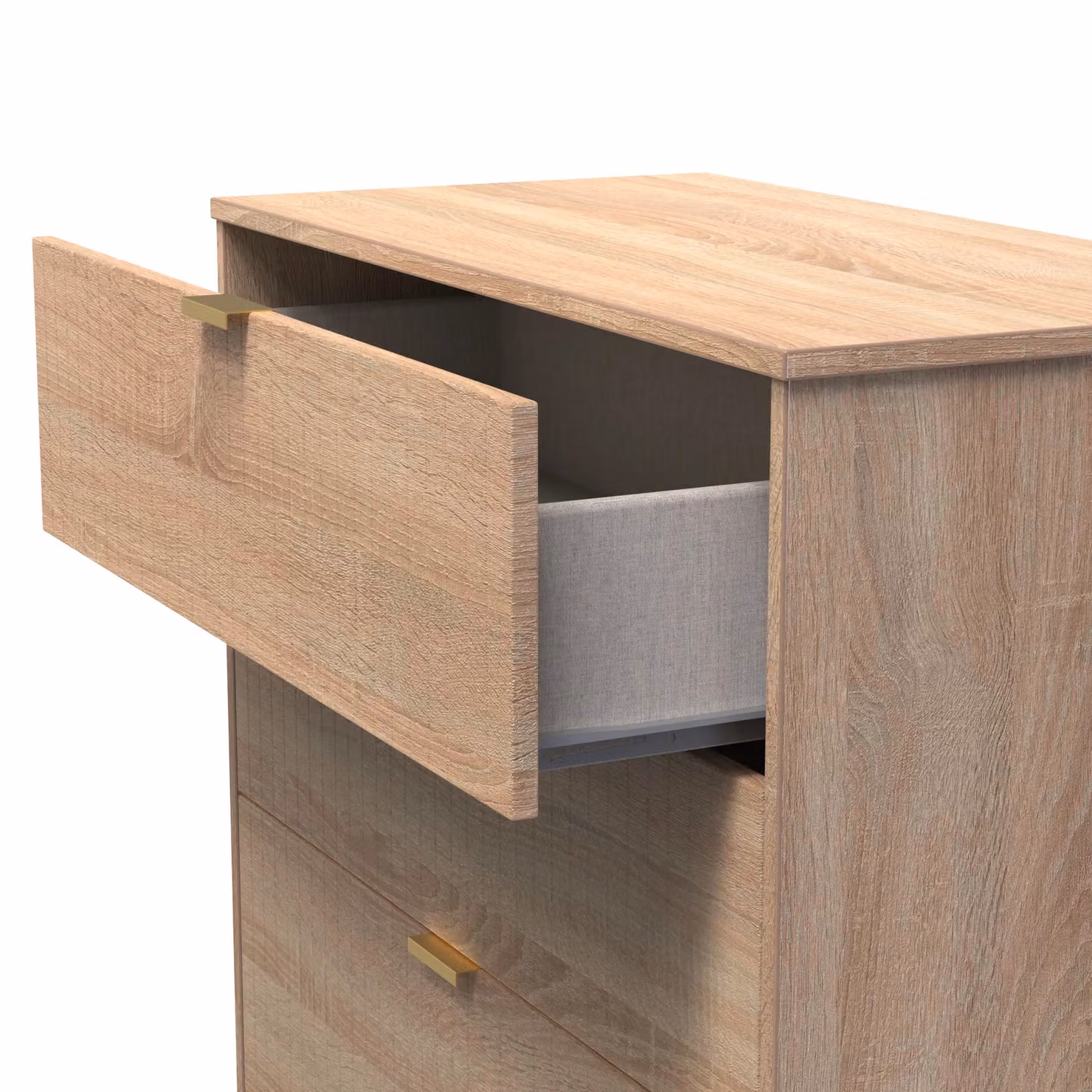 Ready Assembled 2 U Denver 3 Drawer Deep Chest in Light Oak – 2