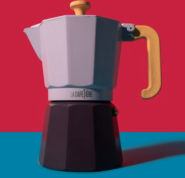 La Cafetiere Venice Aluminium Espresso Maker, Purple, Height: 19.5 cm