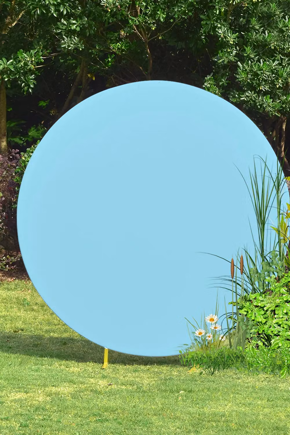 Neel Blue Baby Blue Spandex Round Arch Backdrop Cover, Wrinkle-Resistant Circle Arch Stand Cover, 220 cm – 2