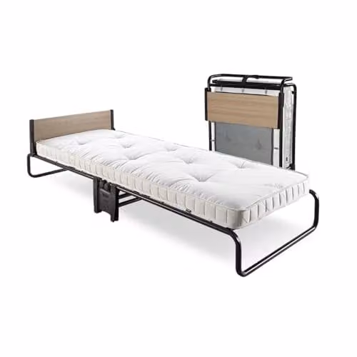 JAY-BE Revolution Single Folding Bed with Micro e-Pocket Spring Mattress, Black, W/D/H: 90 x 190 x 26 cm