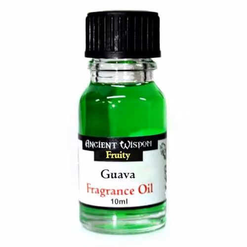 Ancient Wisdom Guava Fruity Fragrance Oil in Green Glass Bottle, 1 ml