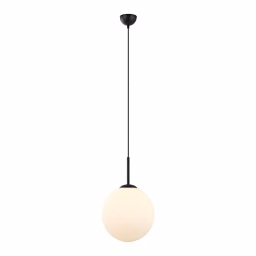 Netlighting Deore Modern Sphere Glass Globe Pendant Ceiling Light, Black, E27