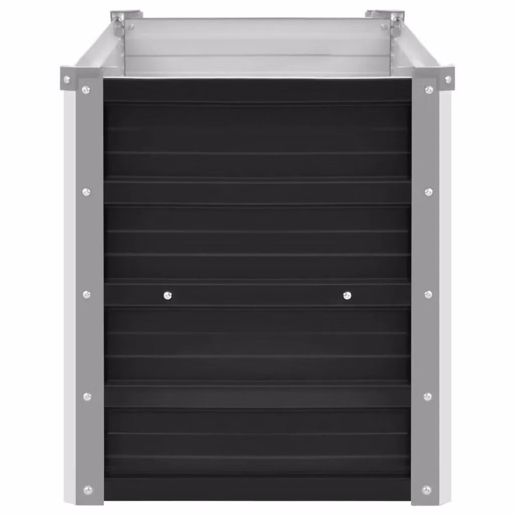 Berkfield Home Garden Anthracite Galvanised Steel Raised Bed, W/D/H: 100 x 40 x 45 cm – 3
