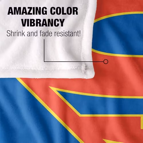 Warner Bros. Supergirl The TV Series Logo Silky Touch Super Soft Fleece Throw Blanket, Multicolour, W/D/H: 127.0 x 127.0 x 152.4 cm – 3
