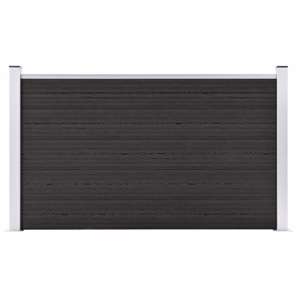 Berkfield Home Garden WPC Fence, Grey, W: 180 cm, H: 105 cm – 2