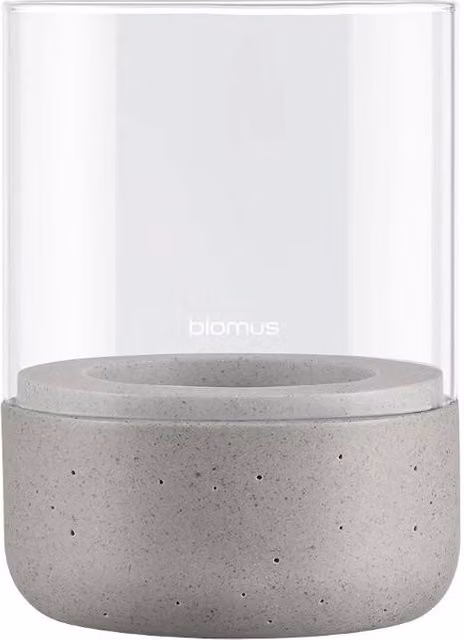 Blomus CALMA Lantern Size S in Light Grey and Transparent Glass