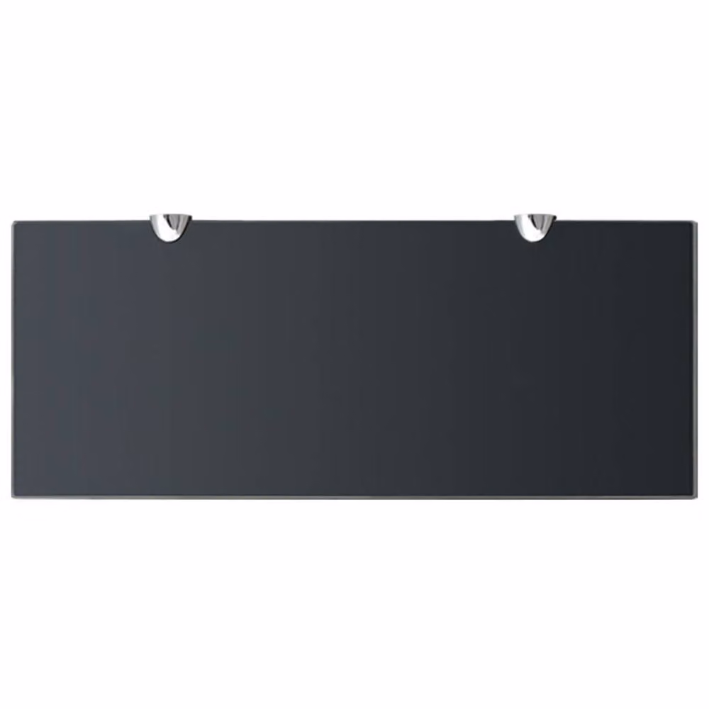Berkfield Home Modern Floating Glass Shelves, 2 Piece Set, Black, W/D/H: 50 x 20 x 0.8 cm – 2