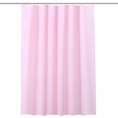 WedDecor Pink PEVA Shower Curtain, Mould and Mildew Resistant, W/D/H: 180 x 180 x 0 cm – 1
