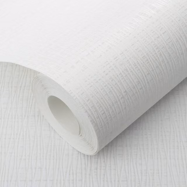Erismann Linen Drift White Abstract Striped Non-Woven Wallpaper Roll