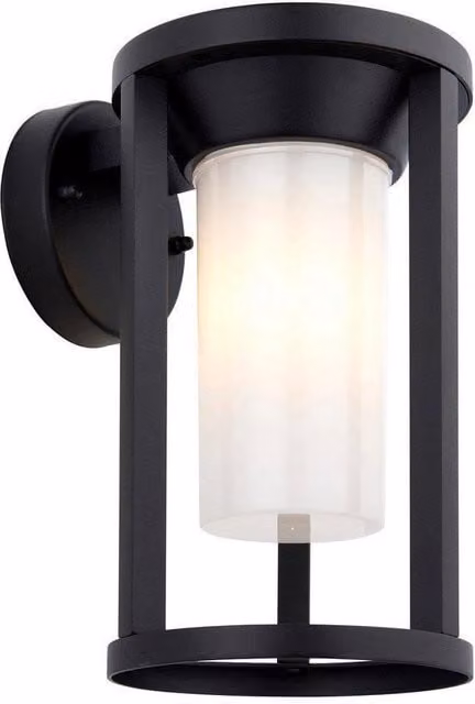 Netlighting Braden Modern LED Exterior Wall Light in Black, IP44 Rated – 1