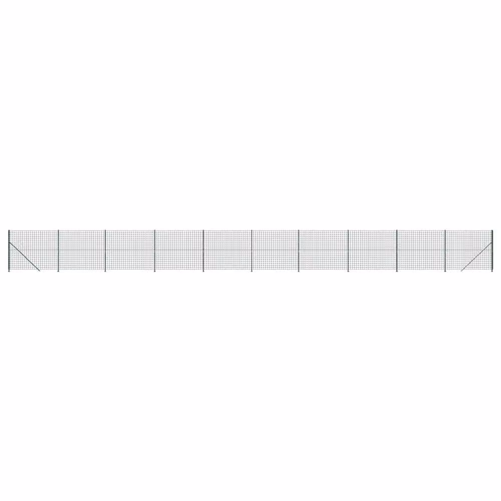 Berkfield Home Durable PVC Coated Wire Mesh Fence with Flange, Green, H: 180 cm x L: 25 m – 2