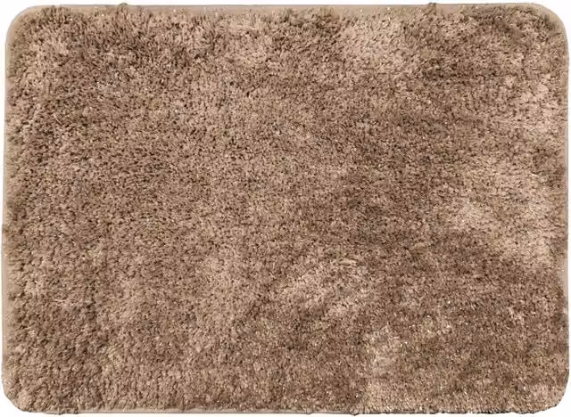 Allure Bath Fashions Bling Sparkle Non Slip Microfibre Bath Mat, Brown, W: 40 cm, D: 60 cm