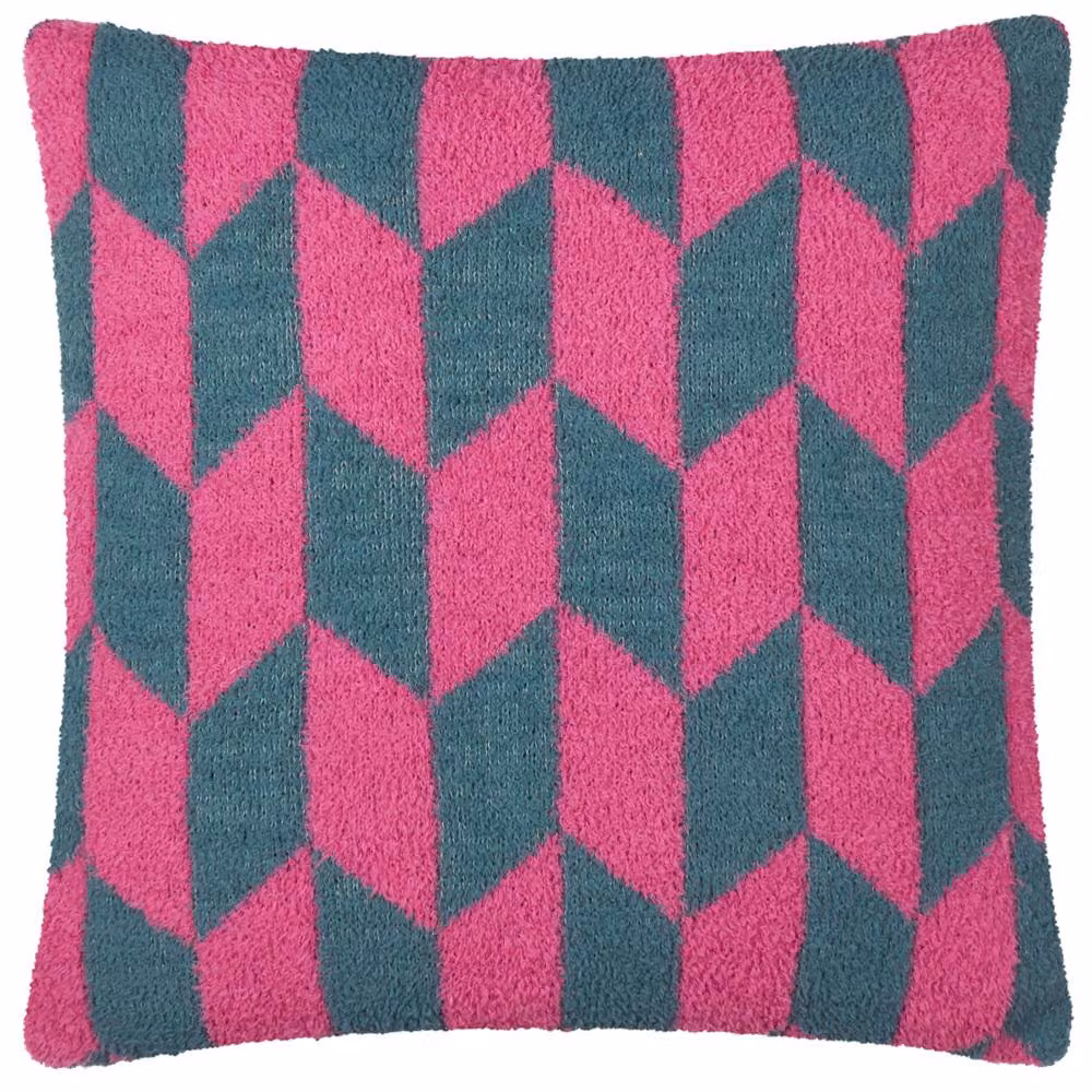 Furn Olsen Geometric Square Cushion in Pink and Multicolour, W/D/H: 45 x 45 x 45 cm – 2